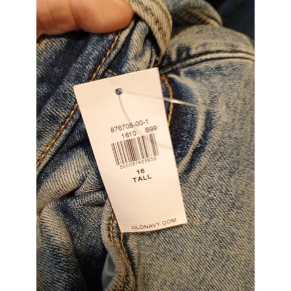 Old Navy O.G. Straight High‎ Rise Ankle Raw Hem Ripped Women's Size 16 Tall #2 - Picture 7 of 10